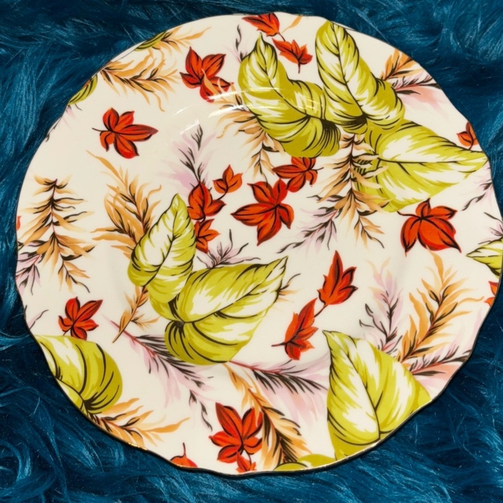 Cream Leaf Peppertree tabletop fine porcelain dishes, avant-garde, classy, boho